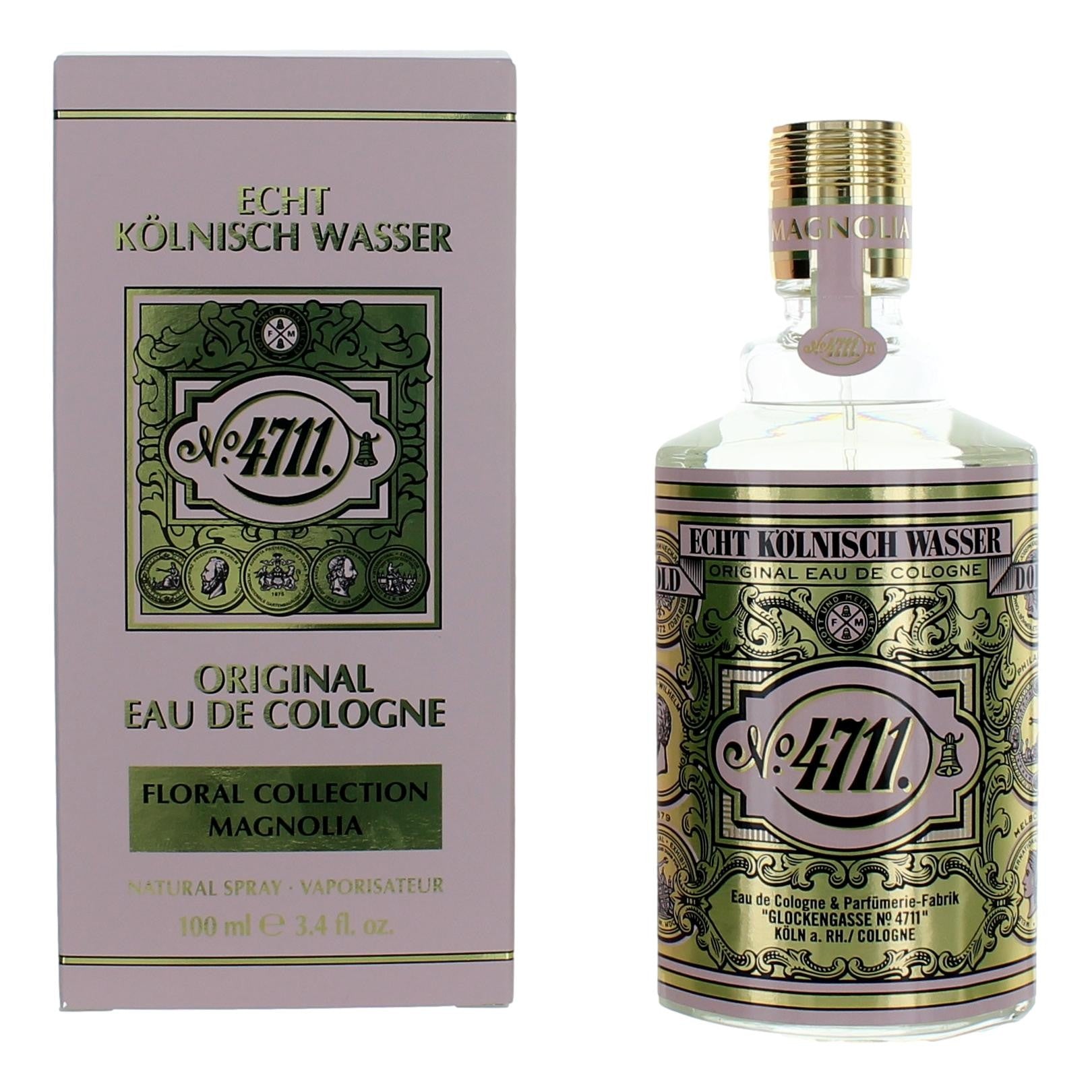 Bottle of 4711 Floral Collection Magnolia by 4711, 3.4 oz Eau De Cologne Spray for Unisex